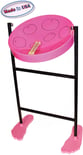 Jumbie Jam Steel Drum Pan with Plastic Fun Feet Stand - G Major Pink